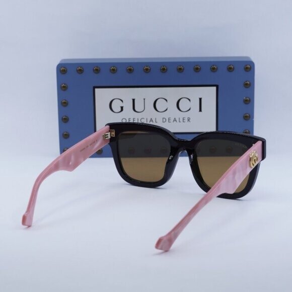 Gucci GG0998S 005 Square Sunglasses - Black/Pink/Brown main image 2